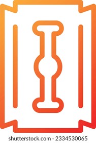 Razor Blade Gradient Icon - Einzelsymbol, Vektorgrafik