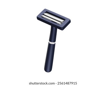 Razor blade icon 3d rendering illustration