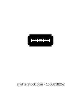 Razor blade icon. Barber logo design element