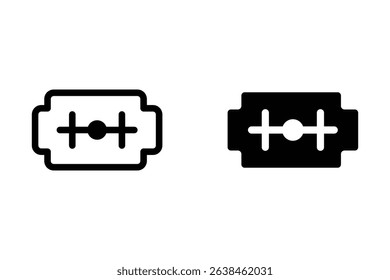 Razor blade Icon. barber shop sign. Vector Illustration