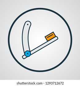Razor blade icon colored line symbol. Premium quality isolated straight sharp element in trendy style.