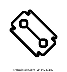 Diseño de icono de cuchilla de afeitar en estilo relleno y perfilado