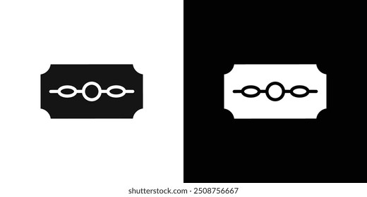 Icono de cuchilla de afeitar colección de conjunto de relleno plano