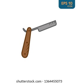 Razor blade icon isolated on white background. Logo for barbershop
