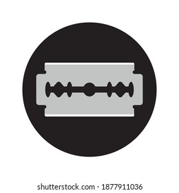 Razor blade icon isolated on white background editable