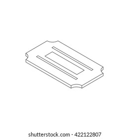 Razor blade icon in isometric 3d style