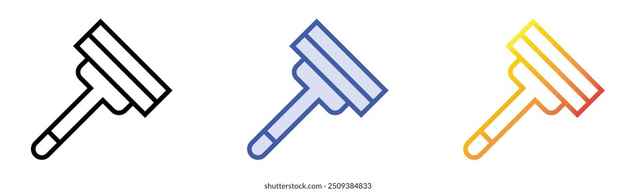 razor blade icon. Linear, Blue Fill and Gradient Style Design Isolated On White Background