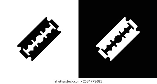 Rasierklingensymbol lineares Logo einzeln