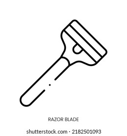 razor blade icon. Linear style sign isolated on white background. Vector illustration