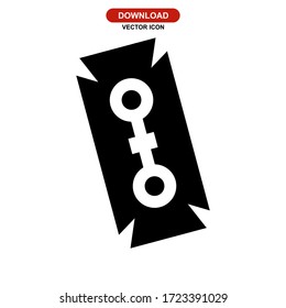 razor blade icon or logo isolated sign symbol vector illustration - high quality black style vector icons
