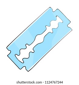 Razor blade icon on white background