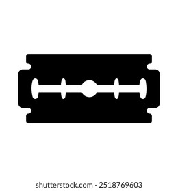 Rasierklingensymbol auf weißem Hintergrund. Symbol des Rasierklingenvektors.