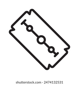 Razor Blade Icon Perfect for Shaving and Grooming Illustrations