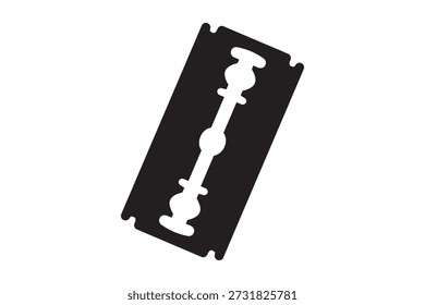 Razor Blade Icon, Set von Razor Blade Icon, einzelne abstrakte und flache Razor Blade Icon auf weißem Hintergrund.