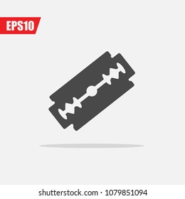 Razor blade icon Sharp cutting tool vector eps10