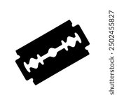 Razor blade icon. Razor blade. Shaving attribute.
