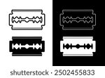 Razor blade icon. Razor blade. Shaving attribute.