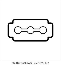 razor blade icon. sign for mobile concept and web design. outline vector icon. symbol, logo illustration. vector graphics, with white background