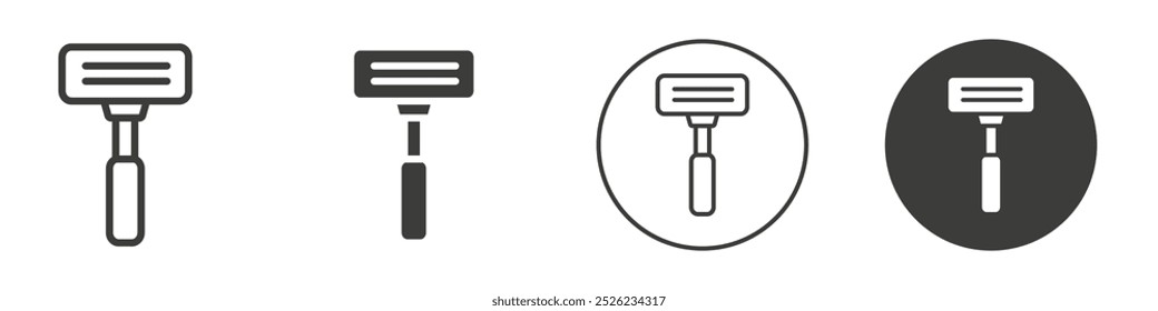 Rasierklingensymbol Einfache Kontur, Vektorlogo