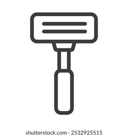 Razor blade icon Simple outline vector logo