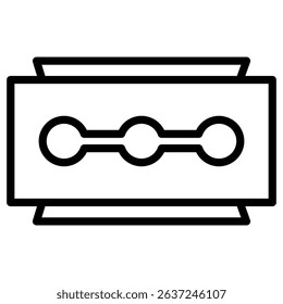 razor blade icon Simple thin line stroke