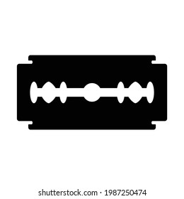 razor blade icon or symbol in flat style