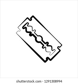Razor Blade Icon Vector Art Illustration