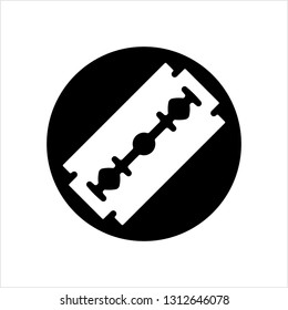 Icono de hoja de Razor Icono Vector Ilustración de arte