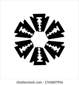 Razor Blade Icon Vector Art Illustration