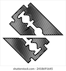 Icono de hoja de Razor Icono Vector Ilustración de arte