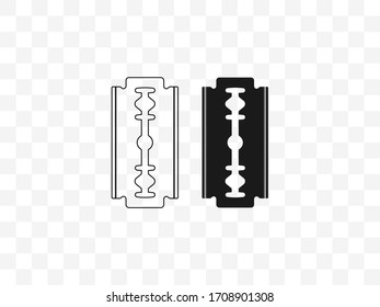 Razor blade icon. Vector illustration, flat design.