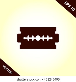 razor blade icon. razor blade vector illustration
