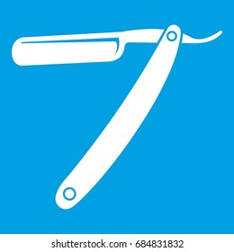 Razor blade icon white