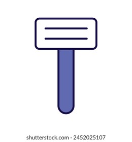 razor blade icon with white background vector stock illustration