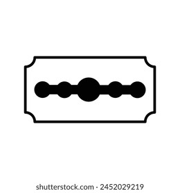 Icono de hoja de afeitar con fondo blanco Vector ilustración de stock