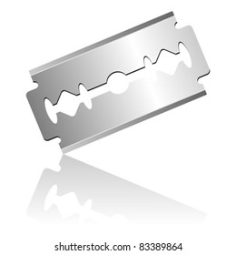 Razor blade isolated over white background