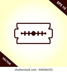 razor blade line icon