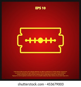 razor blade line icon