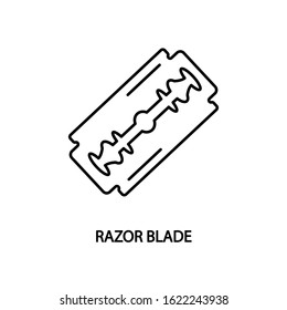 Razor blade line icon. Editable Strokes