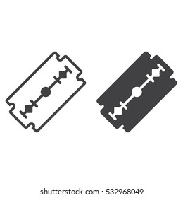 Razor Blade Line Icon Outline Vector Stock Vector (Royalty Free) 498770485