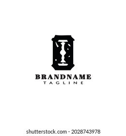 razor blade logo cartoon design icon modern vector illustration
