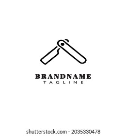 Designvorlage für Rasierklinge-Logo Symbol für moderne Vektorgrafik