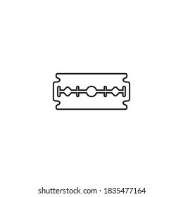 Razor blade logo vector design illustration background