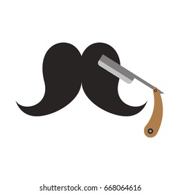 razor blade with male hair style