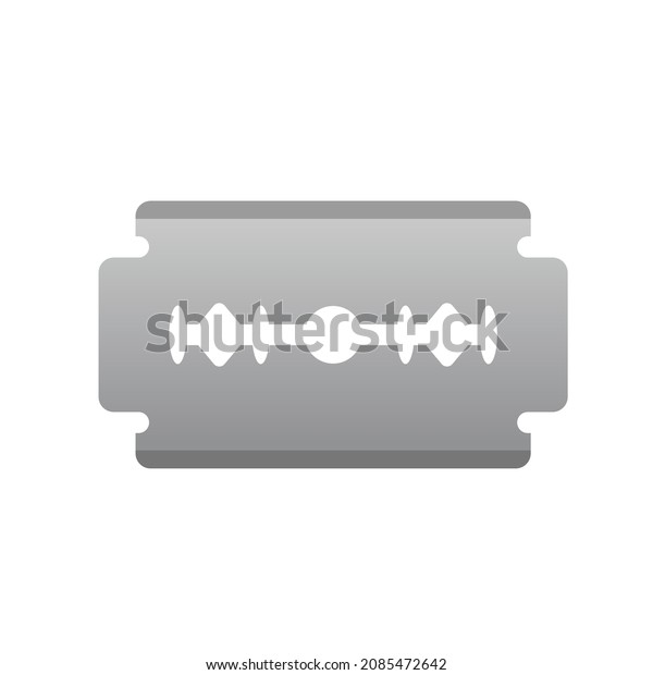 Razor Blade Minimal Logo Icon Metal Stock Vector (Royalty Free) 2085472642