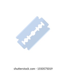 razor blade on white, vector icon