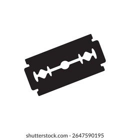 Razor Blade outline silhouette vector flat illustration on white background