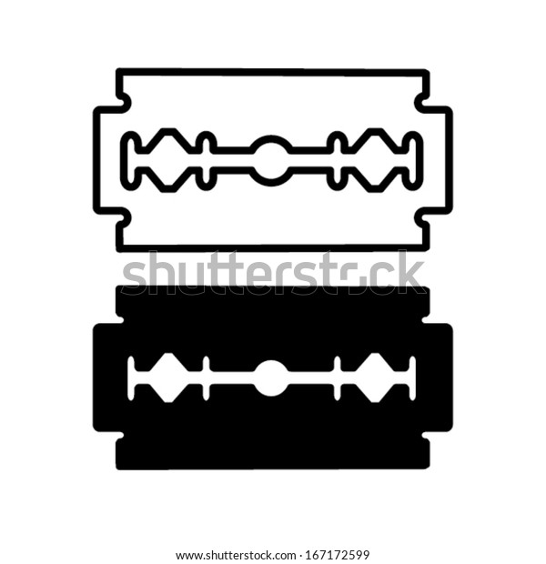 Razor Blade Outline Silhouette Vector Stock Vector (Royalty Free) 167172599