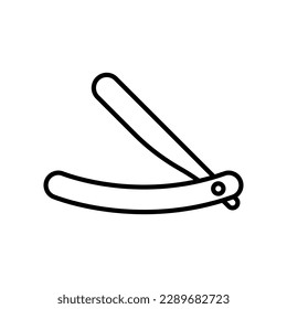 símbolo de la cuchilla de afeitar icono vectorial icono de la cuchilla de afeitar icono vector de vectores para diseño web, aplicación móvil y ui