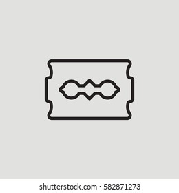 Razor Blade Outline Vector Icon